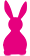 icono de un conejo rosa con fondo transparente